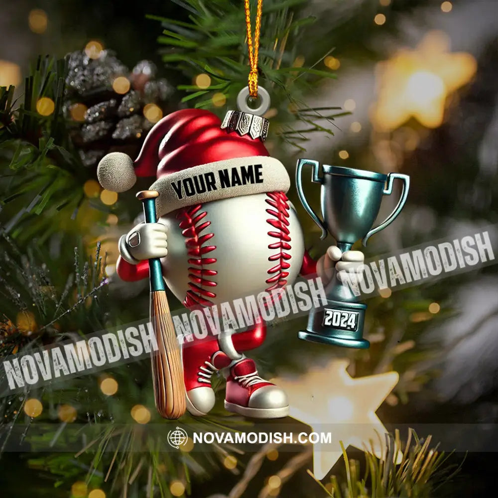 Baseball Champion Christmas Ornament Personalized