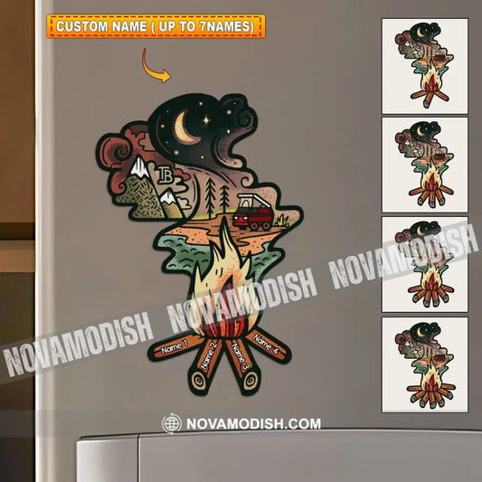 Camping Fridge Magnet - Personalized 3.54’’ / 1 Piece