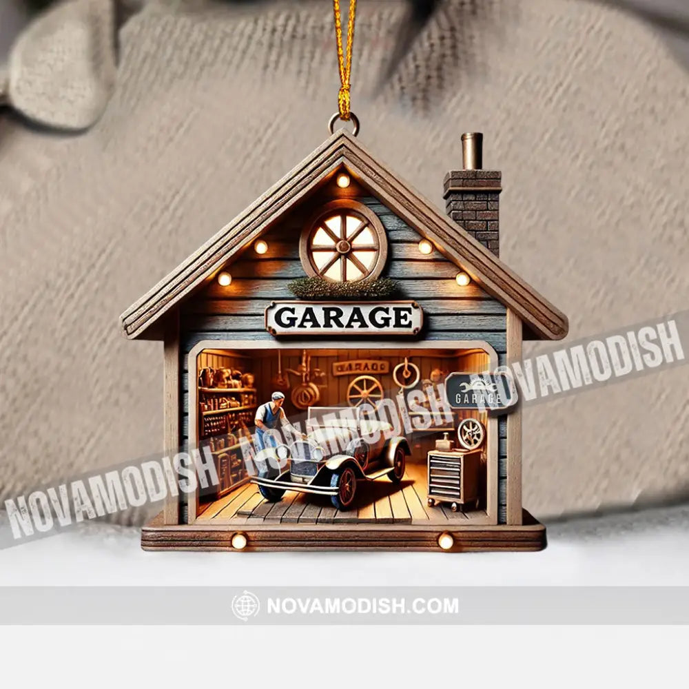 Christmas Garage Home Decor Ornament Personalized 3.54’’ / 1