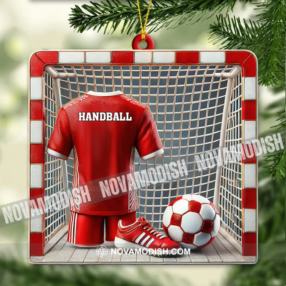Custom Name And Number Handball Ornament Christmas Gift For Lover 3.54’’ / 1