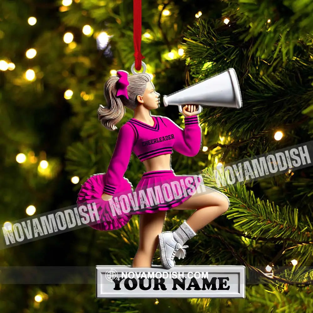 Custom Name Cheerleader Ornament Christmas Gift