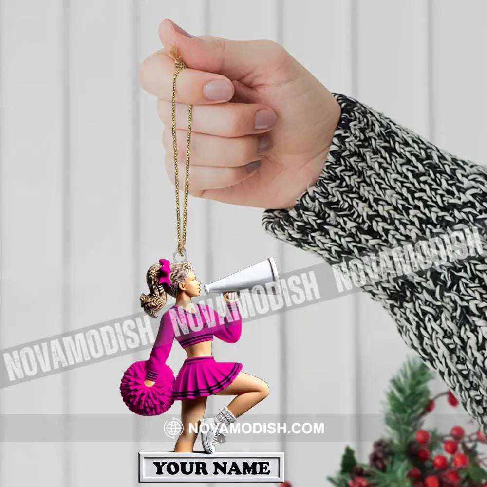 Custom Name Cheerleader Ornament Christmas Gift