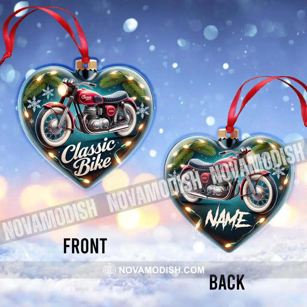 Custom Name Classic Bike Ornament Christmas Gift For Lover