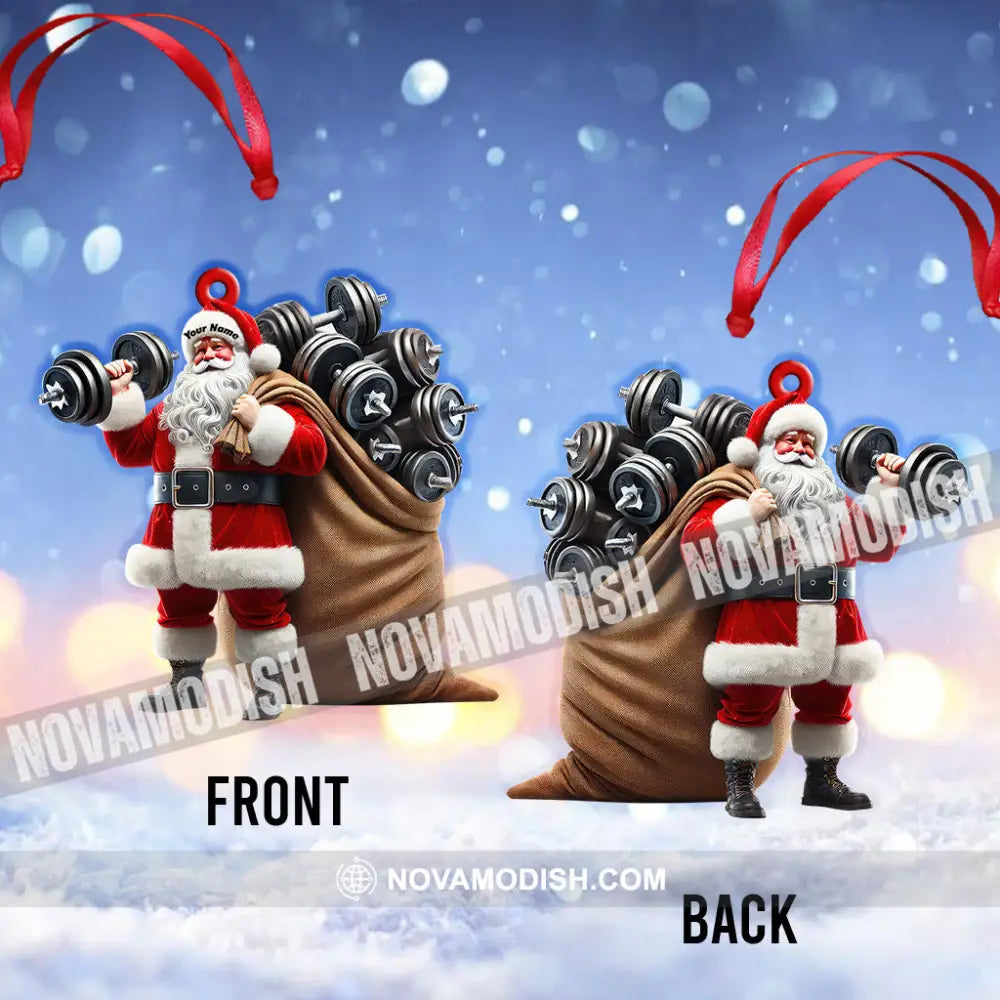 Custom Name Gym Santa Ornament Gymnastics Christmas Gift