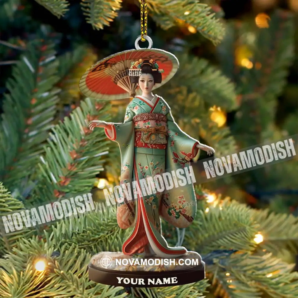 Custom Name Japanese Kimono Ornament Lover Christmas Gift