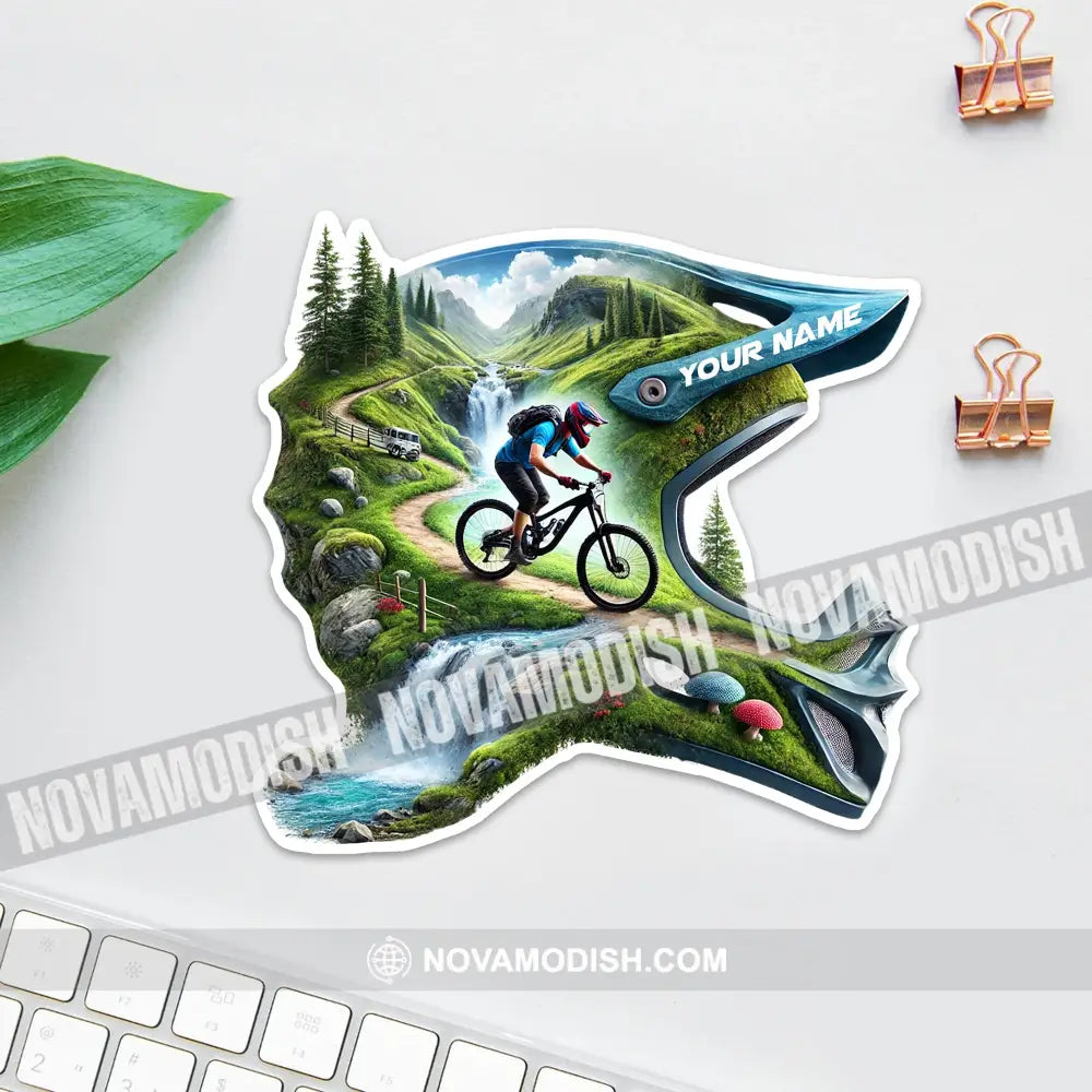 Custom Name Mountain Bike Sticker Gift For Lover