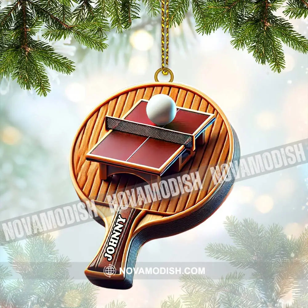 Custom Name Table Tennis Ornament Christmas Gift For Lover 3.54’’ / 1
