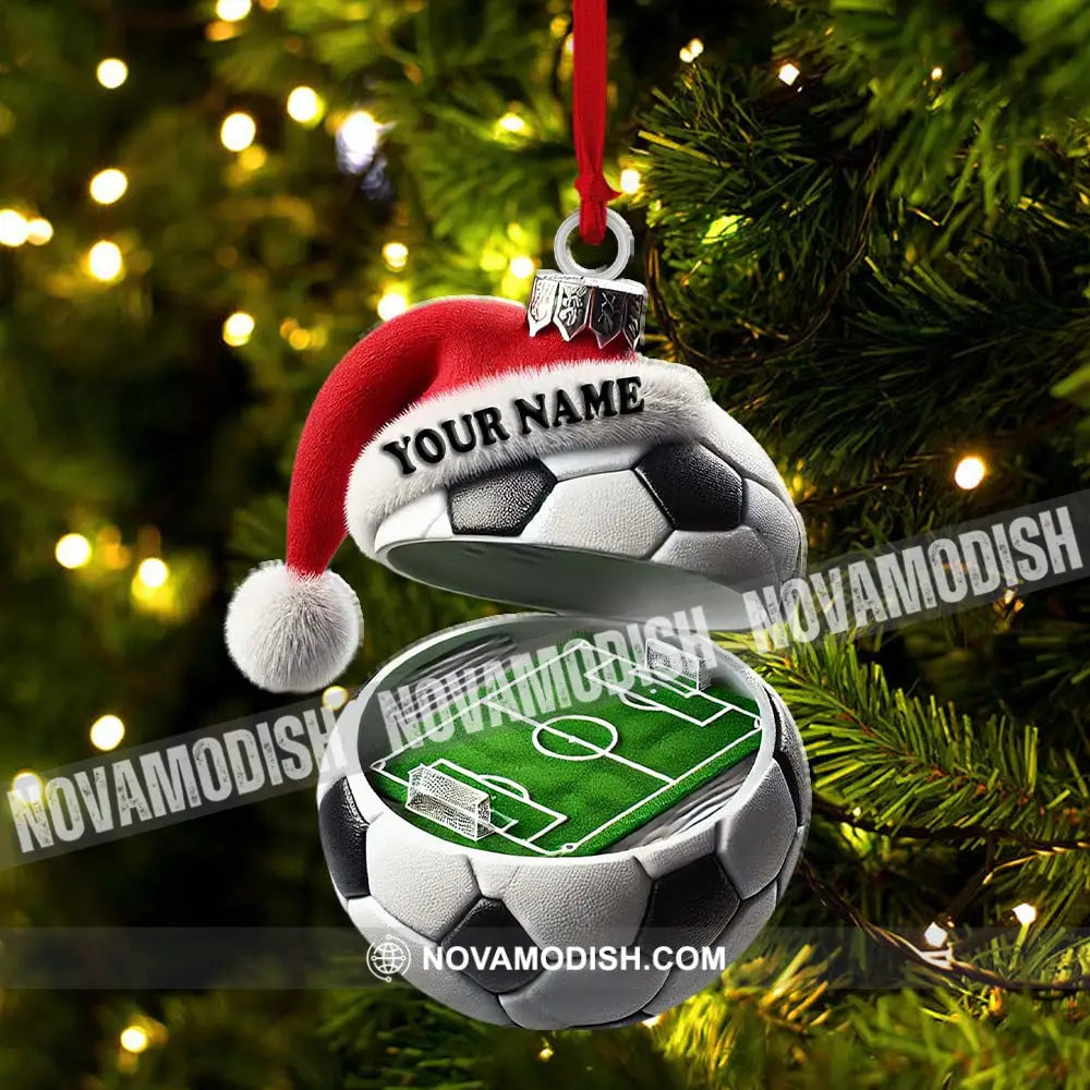 Custom Name Soccer Ornament Christmas Gift For Lover