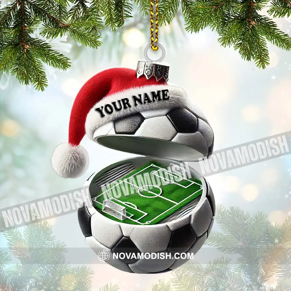 Custom Name Soccer Ornament Christmas Gift For Lover 3.54’’ / 1