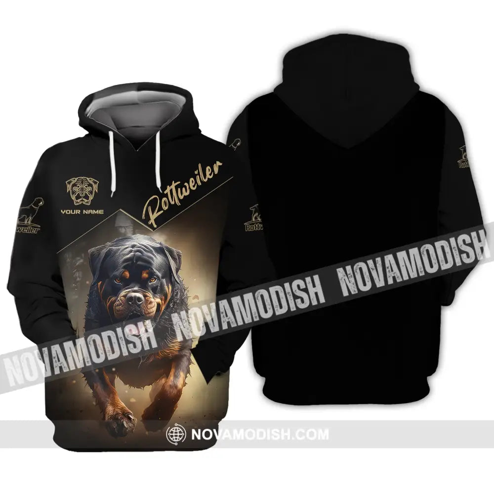 Custom Unisex Shirt Rottweiler T-Shirt For Dog Lovers Hoodie / S