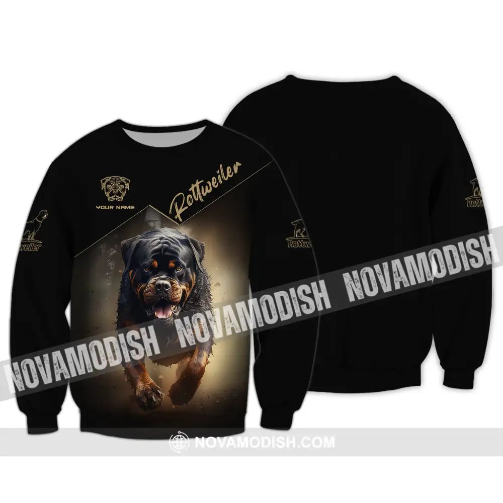 Custom Unisex Shirt Rottweiler T-Shirt For Dog Lovers Long Sleeve / S