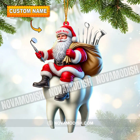 Dentist Santa Home Decor Christmas Ornament Personalized 3.54’’ / 1