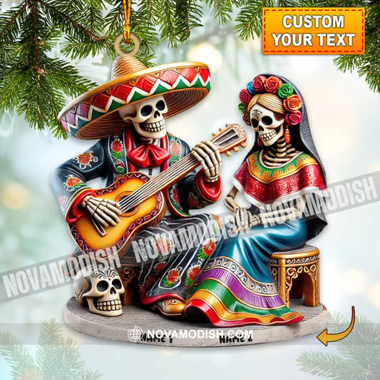 Dia De Los Muertos Home Decor Christmas Ornament Personalized 3.54’’ / 1