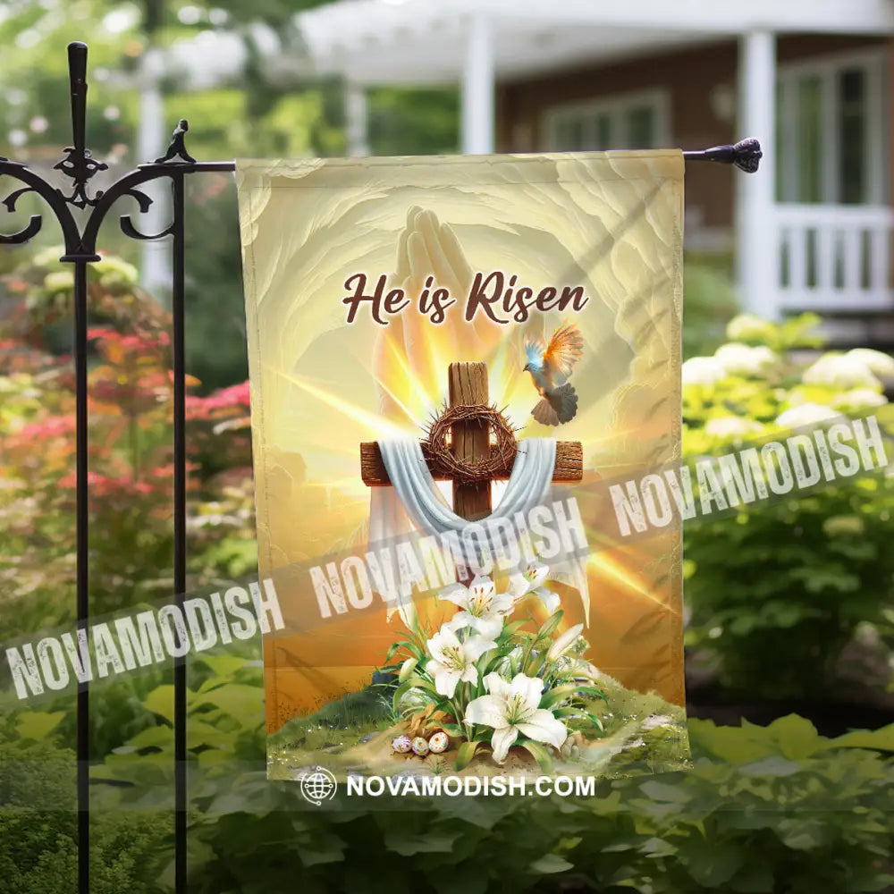 Jesus is Risen Flag Garden 12x18 inch / 30x45 Cm / Packing: Only Flag Flag
