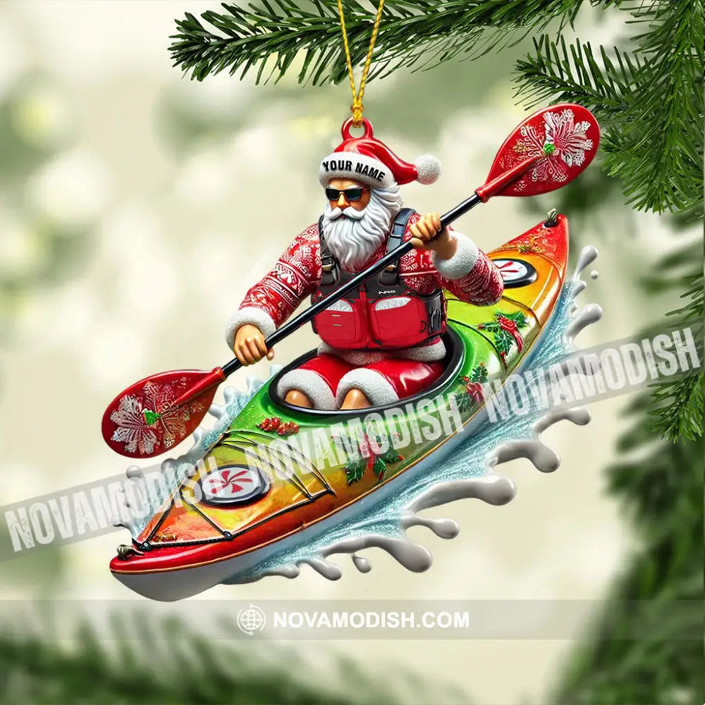 Kayak Christmas Home Decor Ornament Personalized