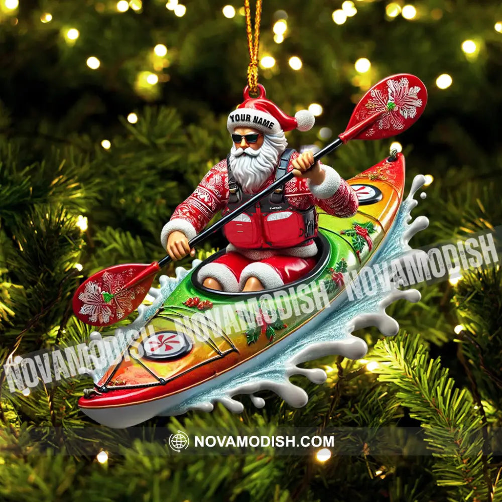 Kayak Christmas Home Decor Ornament Personalized