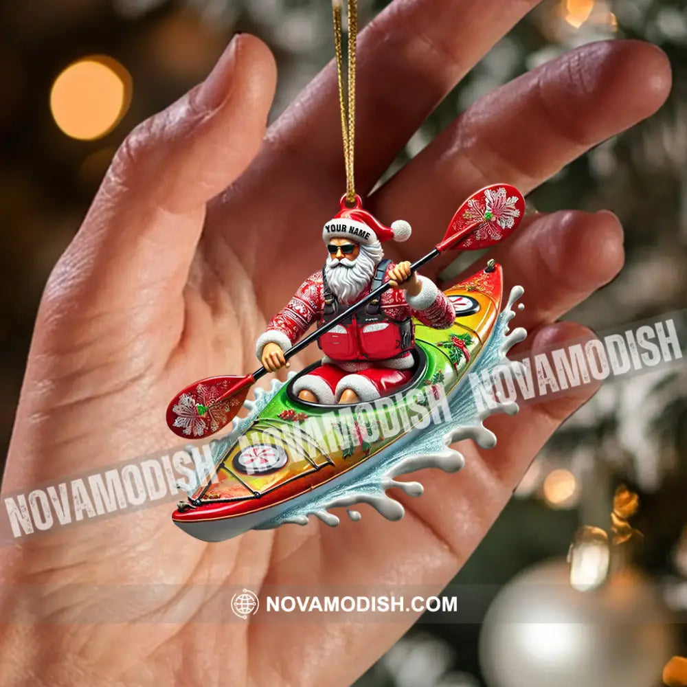 Kayak Christmas Home Decor Ornament Personalized