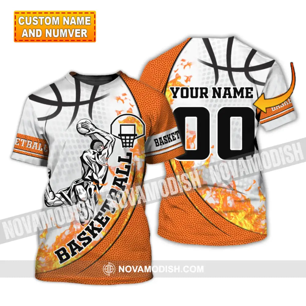 Man Shirt - Custom Basketball Lover Name And Number T-Shirt - Personalized Basketball Shirt T-shirt