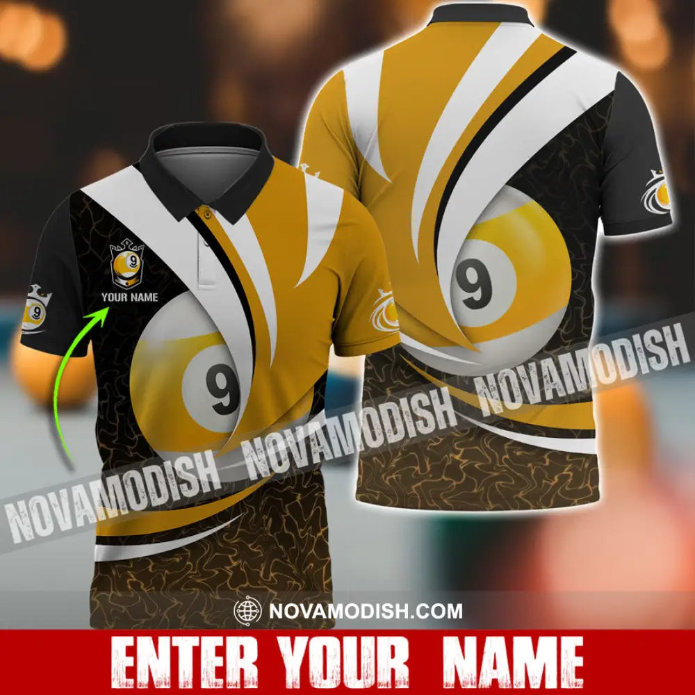 Man Shirt - Custom Billiards Lover Name T-Shirt - Personalized Billiards Shirt T-shirt