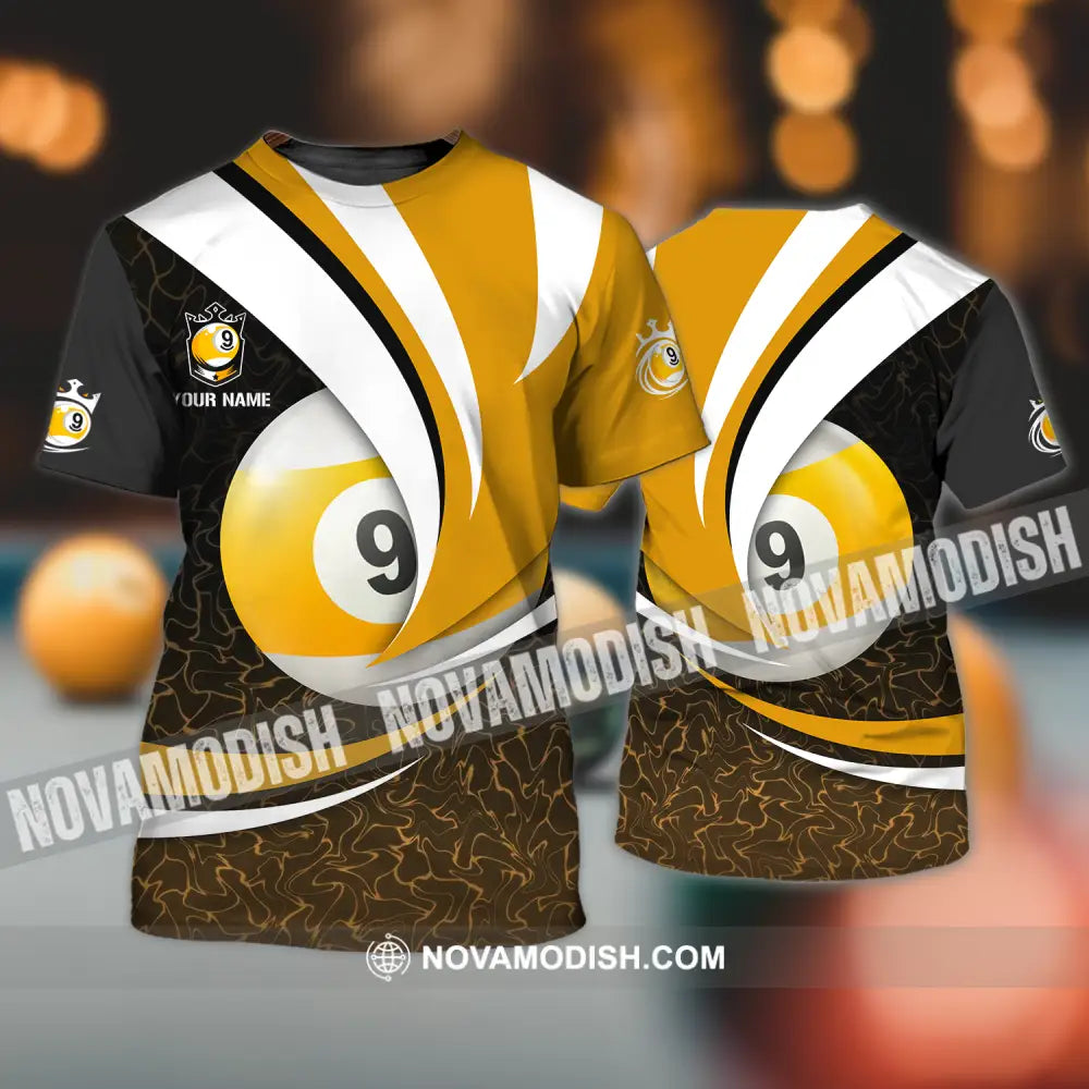 Man Shirt - Custom Billiards Lover Name T-Shirt - Personalized Billiards Shirt T-shirt