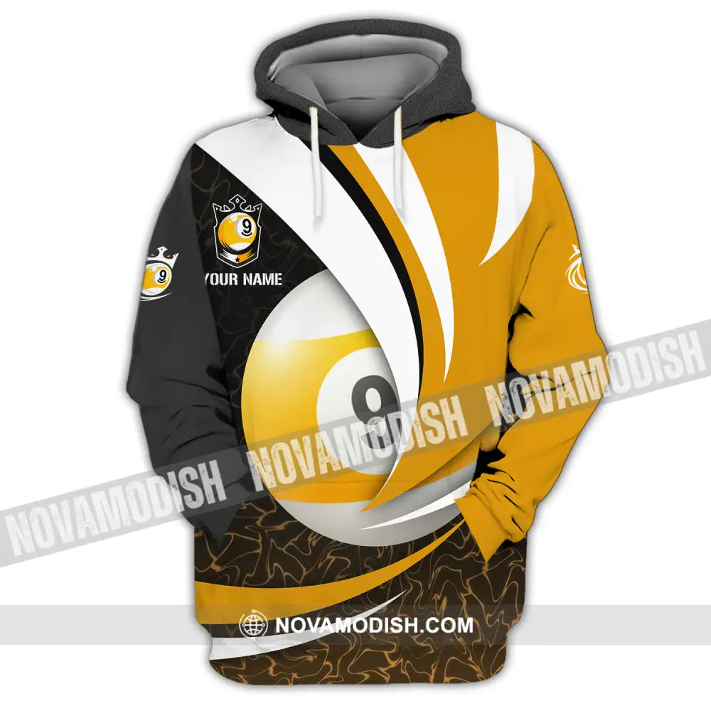 Man Shirt - Custom Billiards Lover Name T-Shirt - Personalized Billiards Shirt Hoodie / S T-shirt