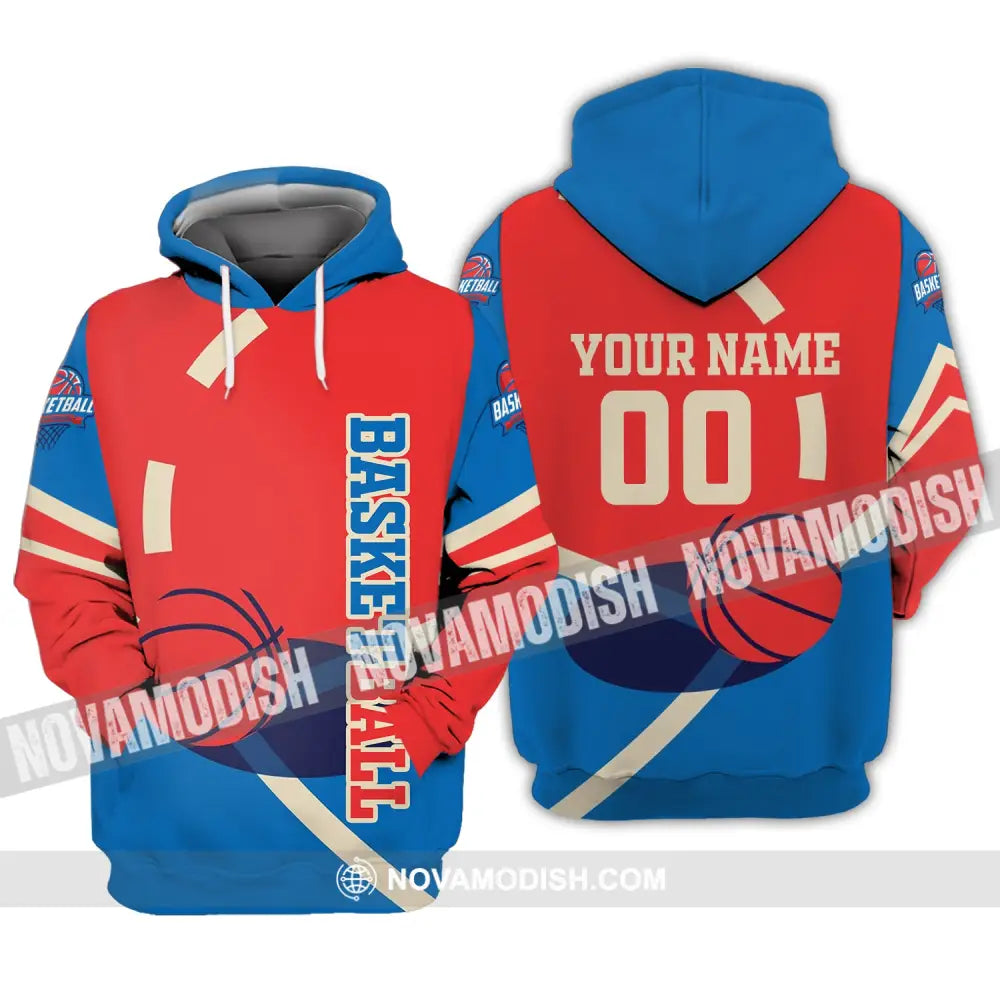 Man Shirt Custom Name And Number Basketball T-Shirt Gift For Player Hoodie / S T-Shirt