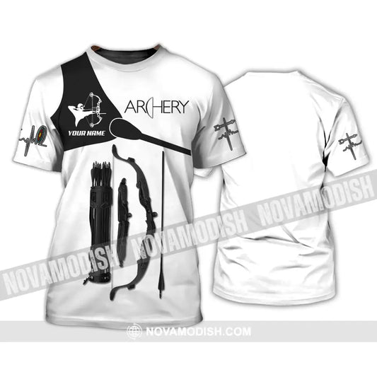 Man Shirt Custom Name Archery T-Shirt Archer Hoodie Long Sleeve Gift For Lovers / S T-Shirt
