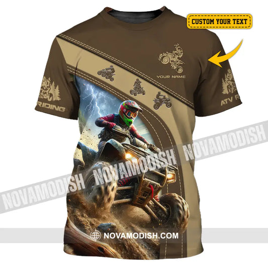 Man Shirt Custom Name Atv Riding Gift Polo Long Sleeve Hoodie T-Shirt