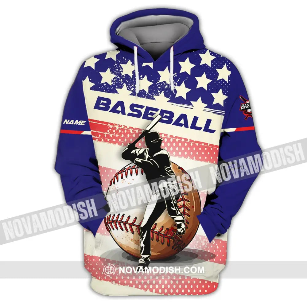 Man Shirt Custom Name Baseball T-Shirt Gift For Player Hoodie / S T-Shirt
