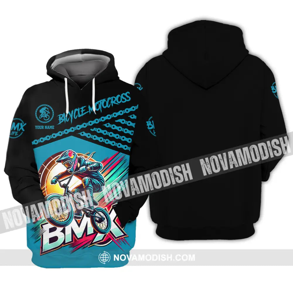Man Shirt Custom Name Bmx Bike Polo Hoodie Long Sleeve Gift / S T-Shirt