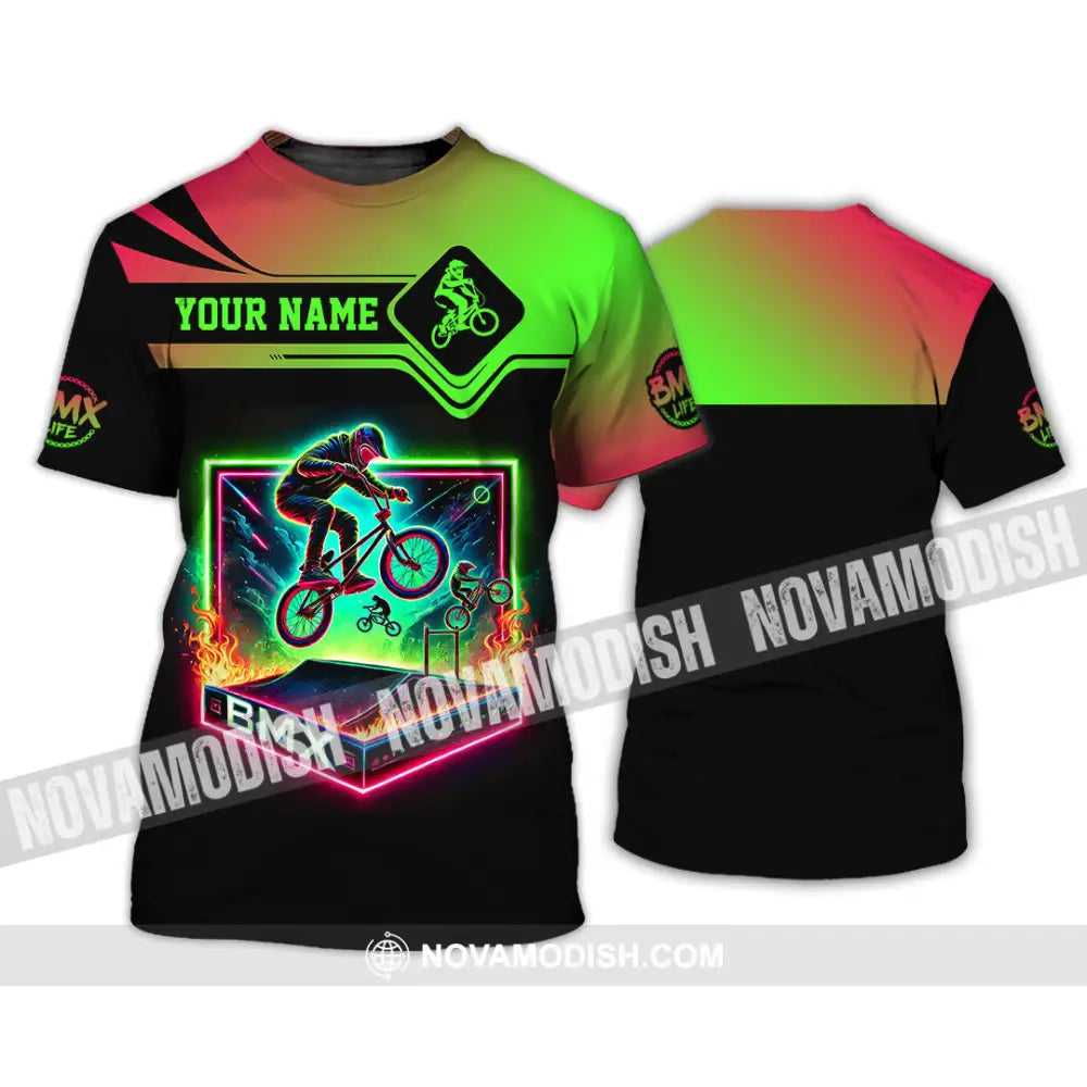 Man Shirt Custom Name Bmx Bike Polo Hoodie Long Sleeve Gift T-Shirt / S T-Shirt