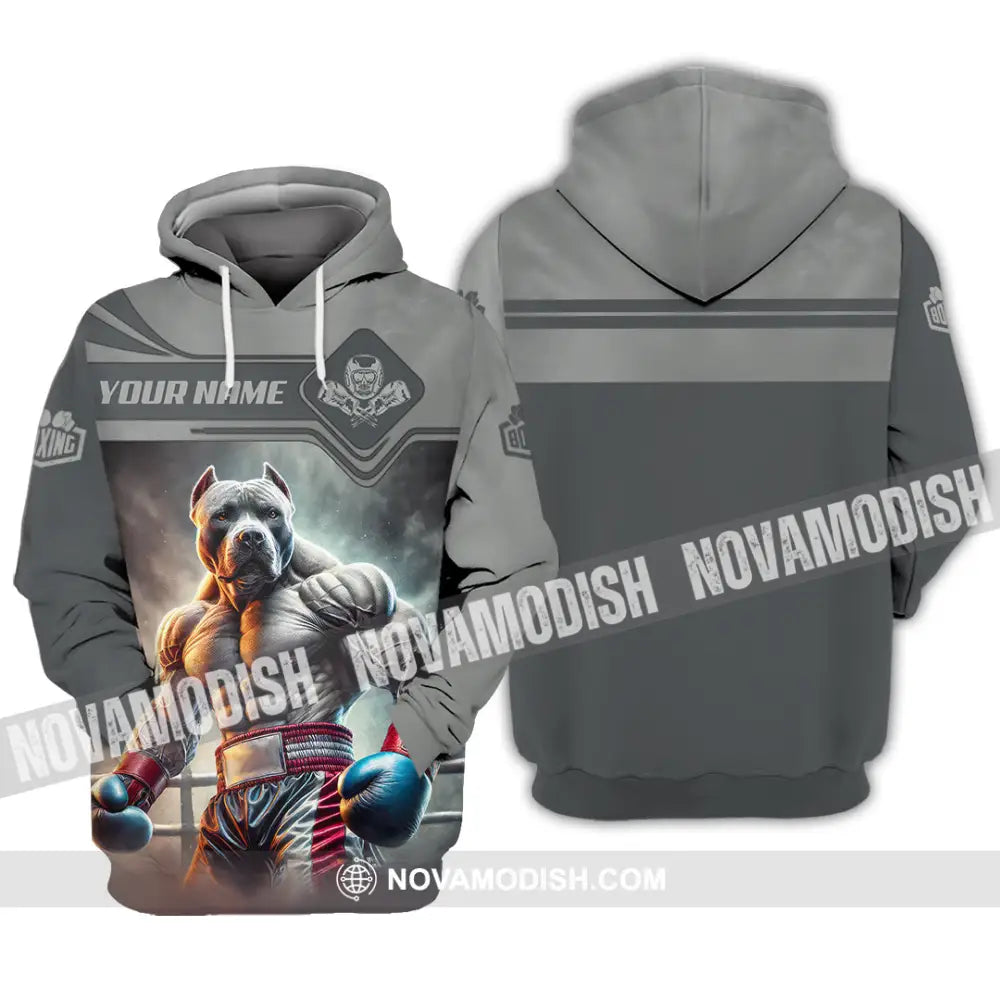 Man Shirt Custom Name Boxing Hoodie Polo Long Sleeve Gift For Lovers / S T-Shirt
