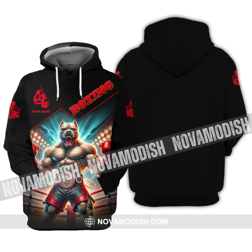 Man Shirt Custom Name Boxing Hoodie Polo Long Sleeve Gift For Lovers / S T-Shirt