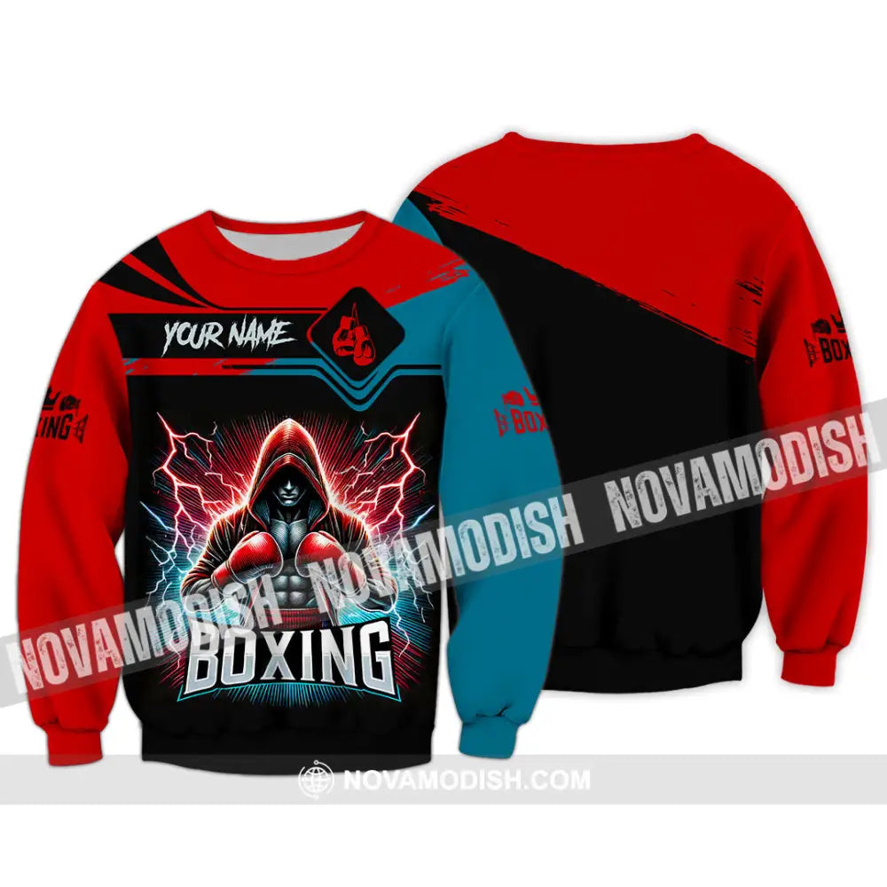 Man Shirt Custom Name Boxing Lover Hoodie Polo Long Sleeve Gift For Players / S T-Shirt