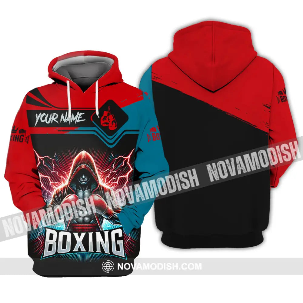 Man Shirt Custom Name Boxing Lover Hoodie Polo Long Sleeve Gift For Players / S T-Shirt
