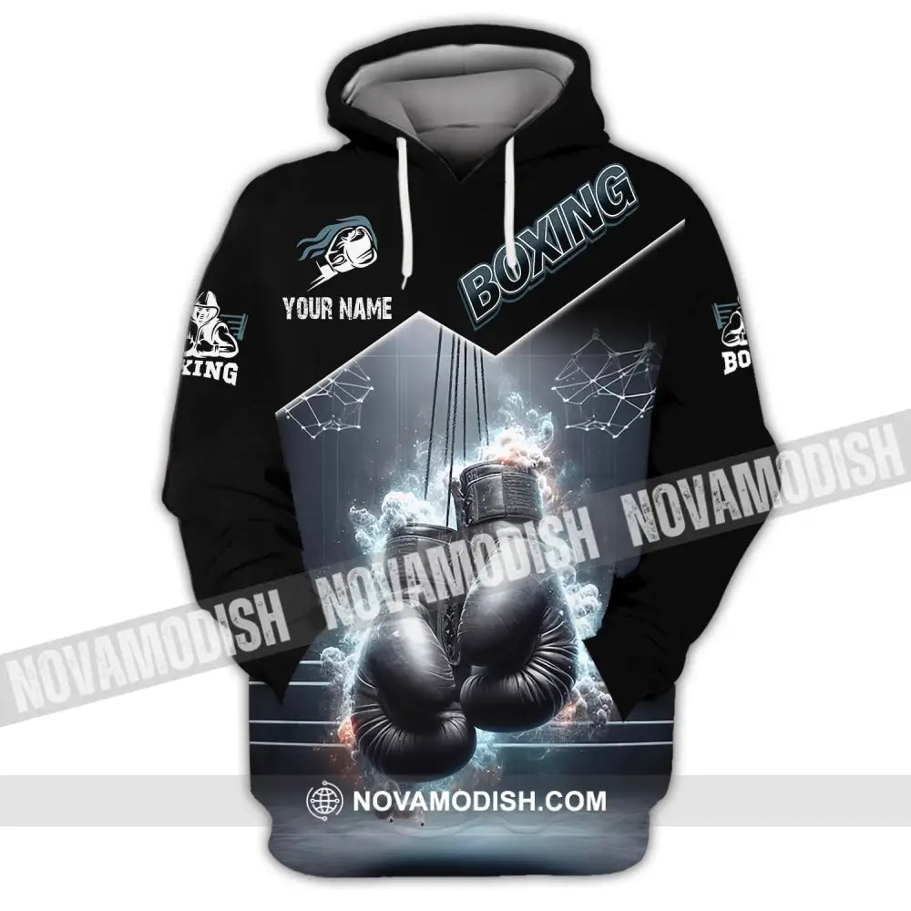 Man Shirt Custom Name Boxing Polo Long Sleeve Gift Hoodie / S T-Shirt