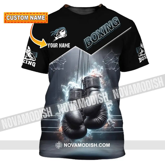 Man Shirt Custom Name Boxing Polo Long Sleeve Gift T-Shirt