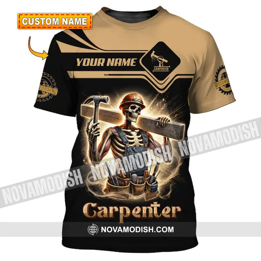 Man Shirt Custom Name Carpenter Polo Long Sleeve Gift For T-Shirt