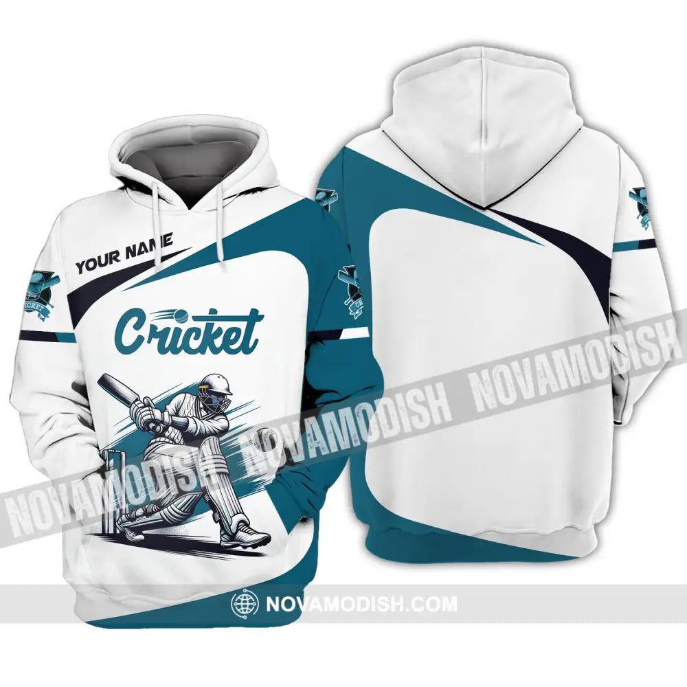 Man Shirt Custom Name Cricket T-Shirt Player Apparel Gift For Lover Hoodie / S