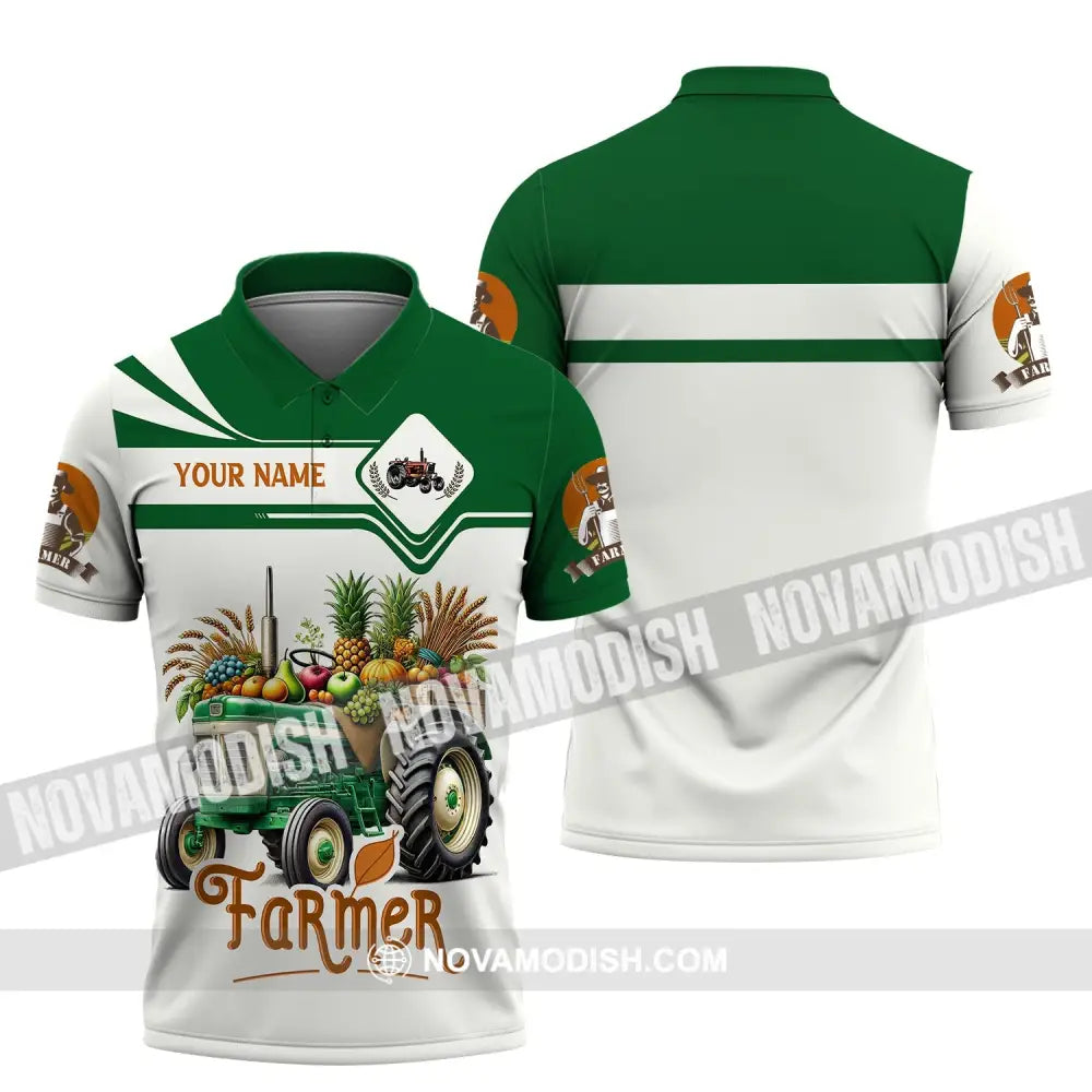 Man Shirt Custom Name Farmer Polo Apparel / S T-Shirt