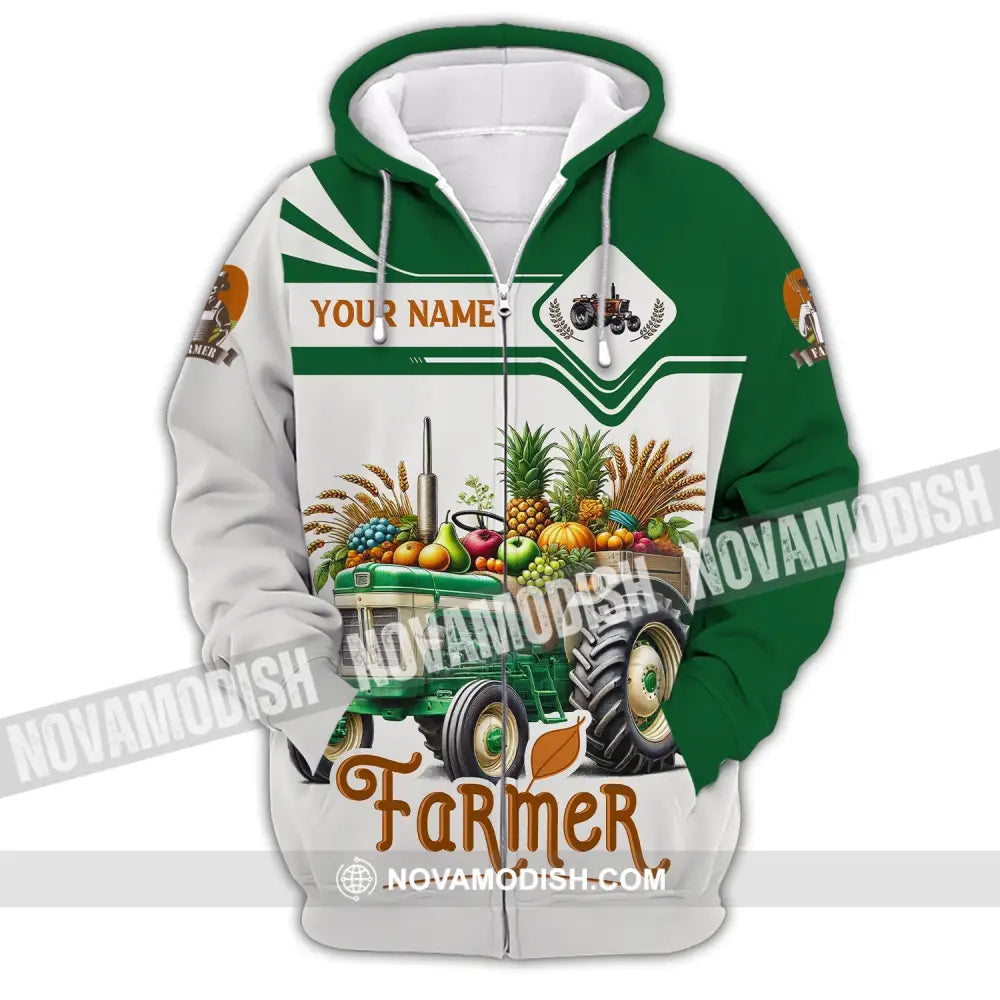 Man Shirt Custom Name Farmer Polo Apparel Zipper Hoodie / S T-Shirt