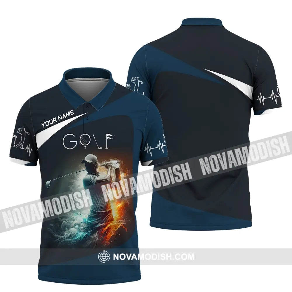 Man Shirt Custom Name Golf T-Shirt For Club Gift Lovers Polo / S T-Shirt