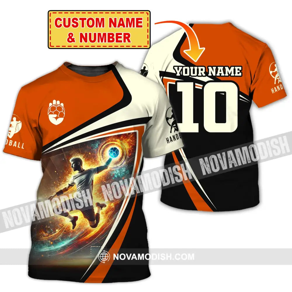 Man Shirt Custom Name Handball Player Hoodie Polo Long Sleeve T-Shirt