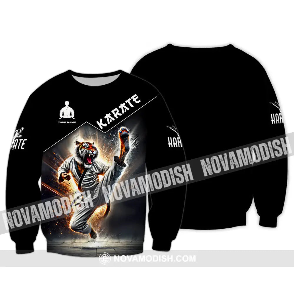 Man Shirt Custom Name Karate Hoodie Polo Long Sleeve Gift For Lovers / S T-Shirt