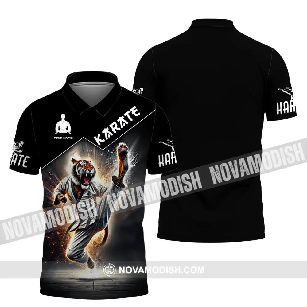 Man Shirt Custom Name Karate Hoodie Polo Long Sleeve Gift For Lovers / S T-Shirt