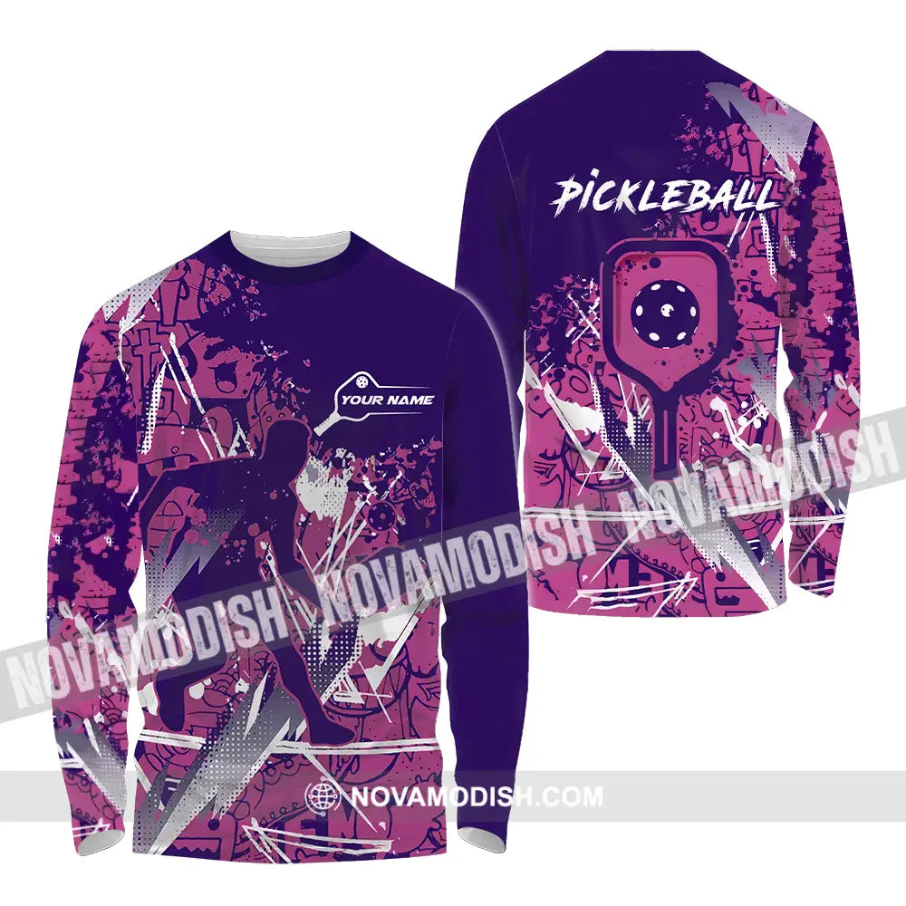 Man Shirt - Custom Name Pickleball Shirt Long Sleeve Shirt / S T-shirt
