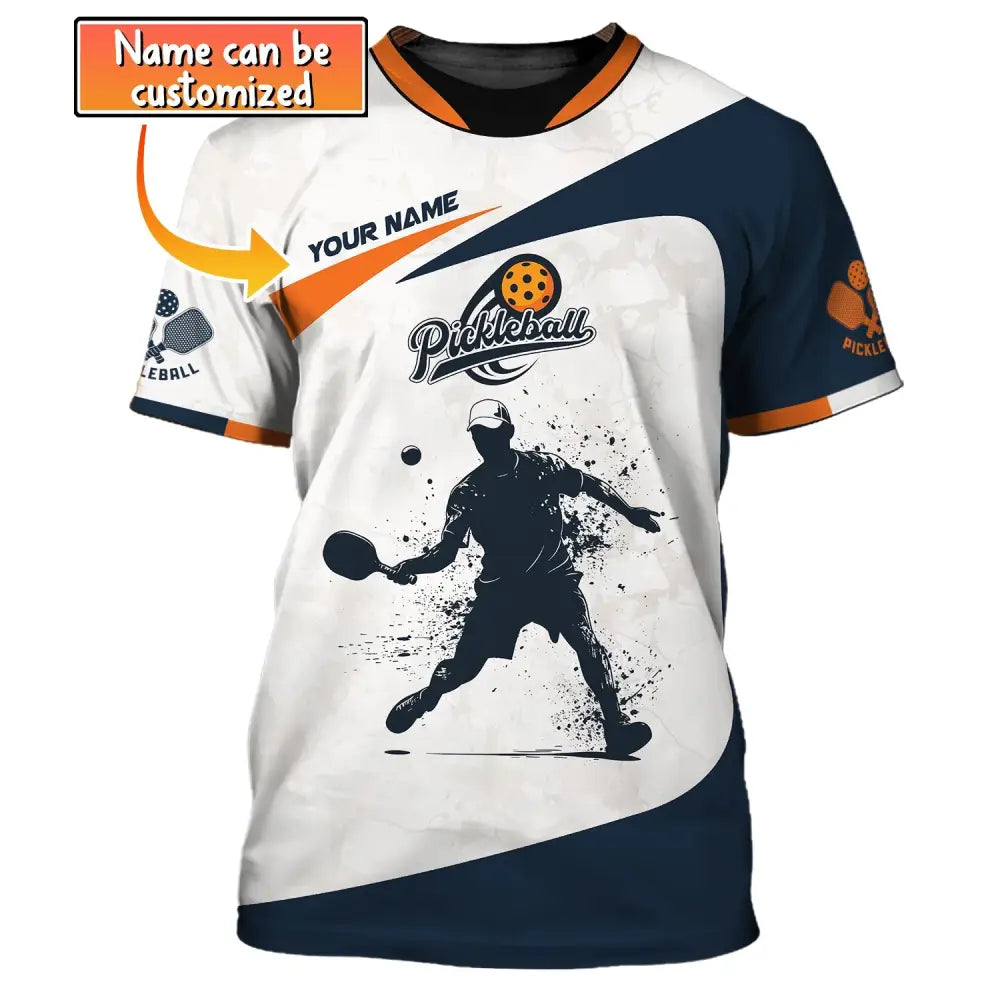 Man Shirt Custom Name Pickleball T-Shirt For Club Gift Players