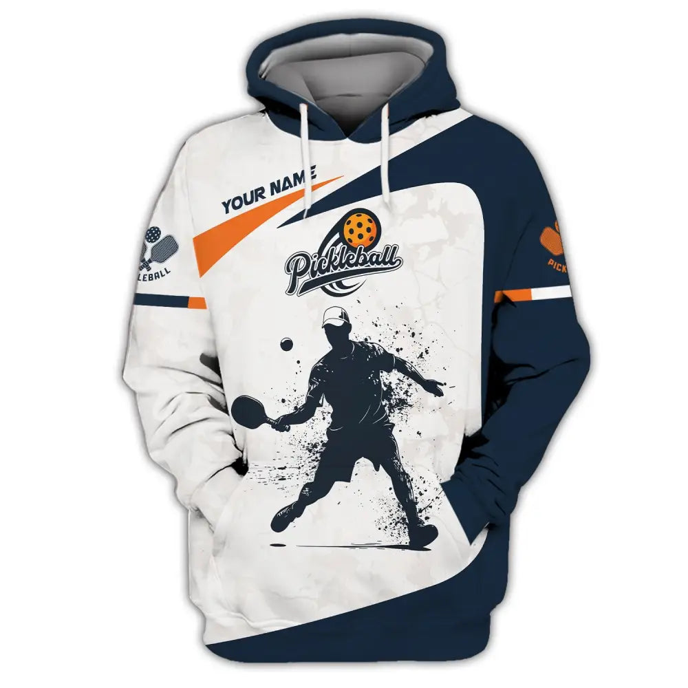 Man Shirt Custom Name Pickleball T-Shirt For Club Gift Players Hoodie / S