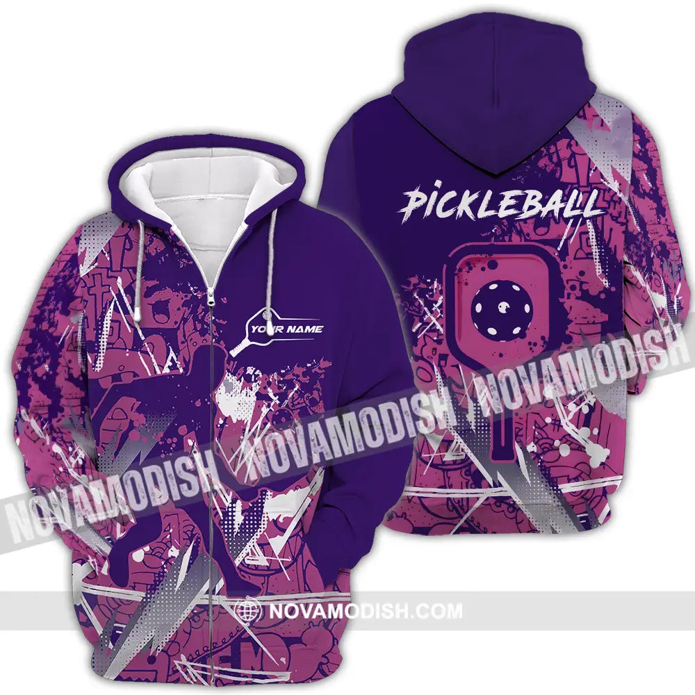 Man Shirt - Custom Name Pickleball Shirt Zipper Hoodie / S T-shirt