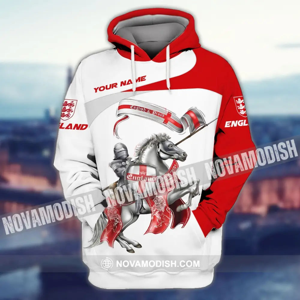 Man Shirt - Custom Name T-Shirt England Horseman Shirt Hoodie / S T-shirt
